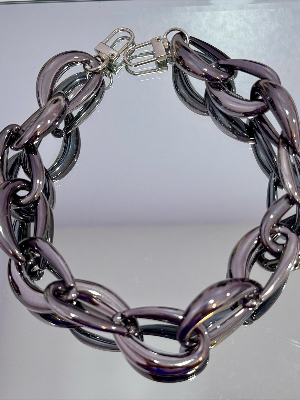 New Gunmetal Link Bag Chain 18 inches - Picture 2 of 6